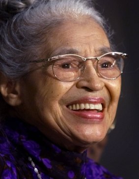 Rosa Parks during a Capitol Hill ceremony in her honour in 1999.