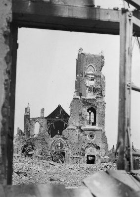 The ruined church of Villers-Bretonneux.