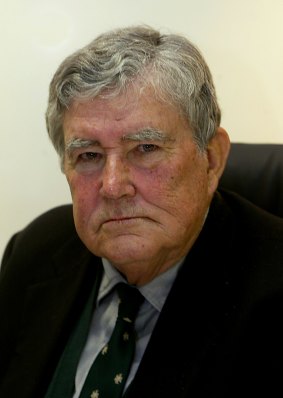 Acting Justice Peter McInerney on the final day of the Waterfall inquiry, August 8, 2008.