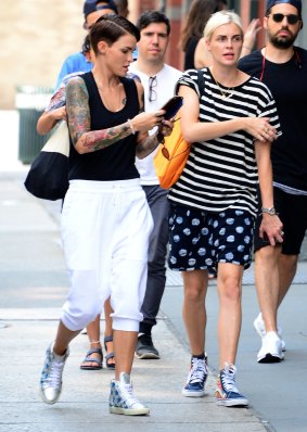 Ruby Rose and Phoebe Dahl in New York City.