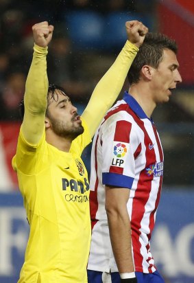 Villareal's Jaume Costa celebrates.