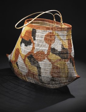 Jawun (bicornual basket) (2012) by Abe Muriata. Girramay people, Cardwell.
