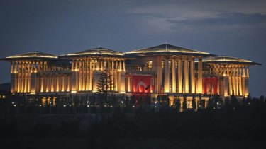 The lavish new presidential palace in Ankara, Turkey.