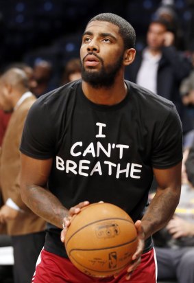 Standing up for his beliefs: Cavaliers guard Kyrie Irving.