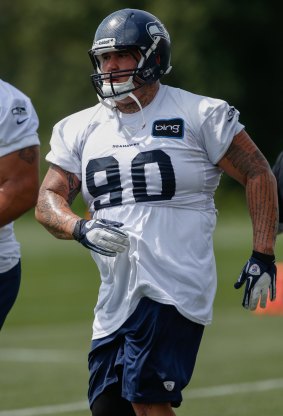 Where to now?: Jesse Williams training with Seattle.