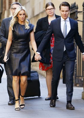 Roxy Jacenko often wore elegant black to her husband's trial.