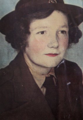 An old photo Mrs Doris Johnson in her army uniform. 
