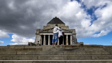 A general view of the Shrine of Remembrance on April 20, 2015 in Melbourne, Australia. Victoria Police arrested several people in relation to an alleged ANZAC Day terror plot.