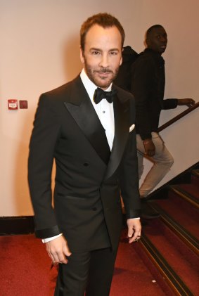 Tom Ford poses backstage at The Fashion Awards 2016 at Royal Albert Hall on December 5, 2016 in London, United Kingdom.  
