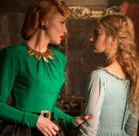 Lily James is Cinderella and Cate Blanchett is the wicked stepmother in this year's Disney version of the classic tale. 