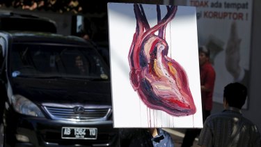 Myuran Sukumaran's painting of a human heart.