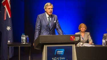 State president Michael Kroger addresses delegates at the 2016 Liberal state council.