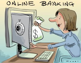 Kids get less exposure to seeing their parents do the mechanics of banking now that it's moved online.