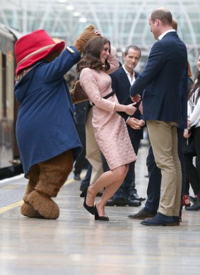 Duchess of Cambridge at an event at London's Paddington Station.
