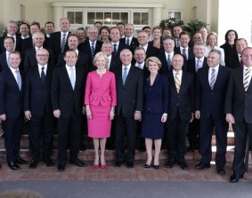 Governor-General Quentin Bryce with Abbott government ministry.