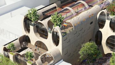 The winning design for the $38 million Victorian Pride Centre in St Kilda.