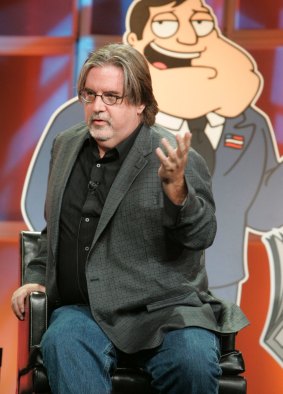 One of the few photos of Matt Groening, creator and executive producer of the animated series <i>The Simpsons</i>.