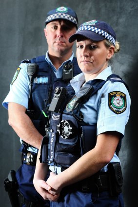 NSW police wearing the body cameras.