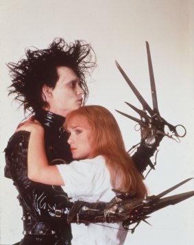 Johnny Depp and Winona Ryder in <I>Edward Scissorhands</I>.
