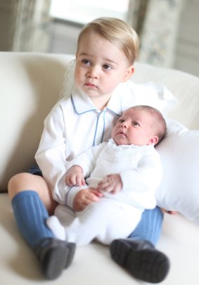 The royal infants, George and Charlotte.