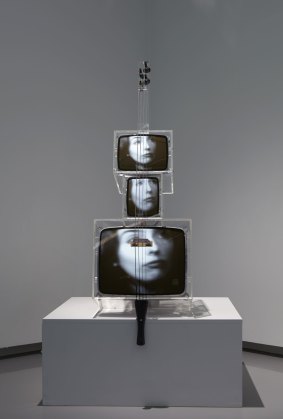 Transfiguration: Nam June Paik's TV cello (1976) can be interpreted as both spiritual and satirical.