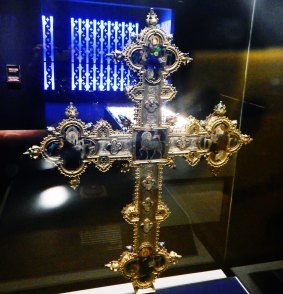 A Medieval silver Processional cross from 1400-1450 is among the items on display.