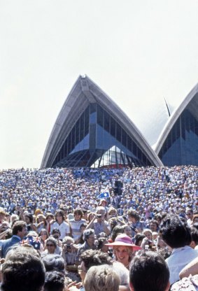Diana and Charles at the Sydney Opera House in 1983.