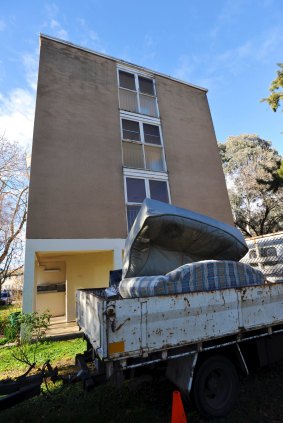 The Dickson Towers on Northbourne Avenue have been empty since June.