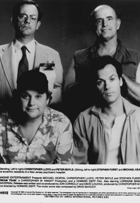 The DreamTeam: Christopher Lloyd (from top left), Peter Boyle, Stephen Furst and Michael Keaton.