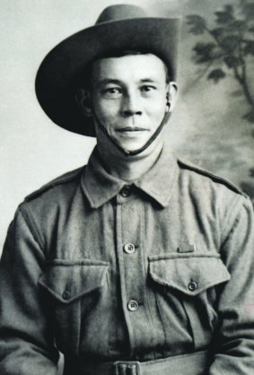 Australian sniper, William "Billy" Sing, of the 5th Light Horse. Photo taken in 1918.