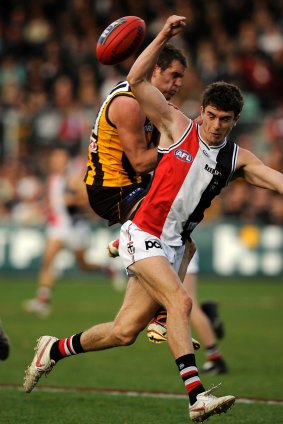 Colm Begley the Saint in 2009 playing in the team that beat Hawthorn.