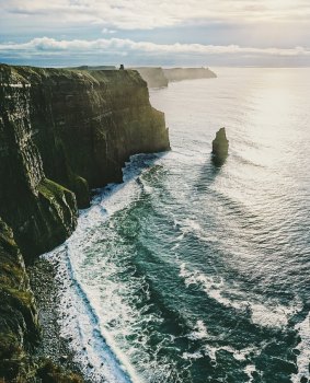 The Cliffs of Moher, which have featured in a Harry Potter film.