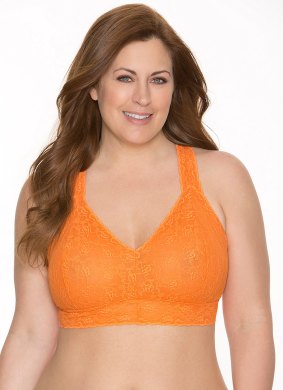 A Plus-Sized Bralette sold by Cacique. 