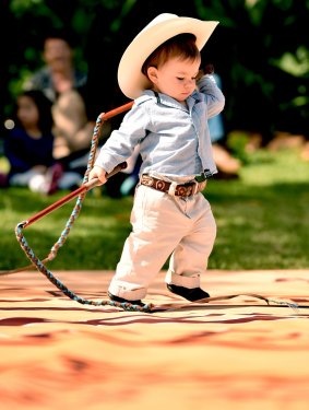Logan Anderson, 15 months, had a cracking time at last year's Royal Easter Show