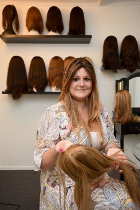 Sarah Christian, owner of luxury wig shop The Beautiful Hair Boutique, herself has alopecia. 