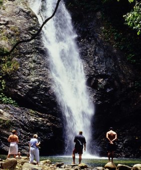 The Biausevu waterfall on the Coral Coast, Fiji.