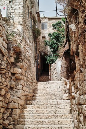 The twisting, ancient paths of Tzfat.
