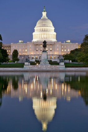 The Capitol building  in Washington DC.