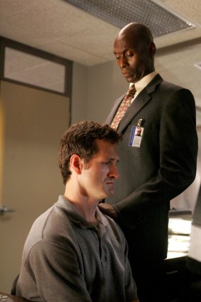 Lance Reddick (right) in <i>The Wire</i>. He plays Harry Bosch's nemesis in <i>Bosch</i>.