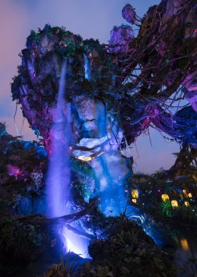 The dramatic daytime beauty of the land transforms to glow by night when bioluminescent flora and intricate nighttime experiences add a dreamlike quality to Pandora - The World of Avatar at Disney's Animal Kingdom.