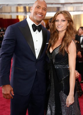 Dwayne 'The Rock' Johnson and Lauren Hashian attend the 87th Annual Academy Awards in February.