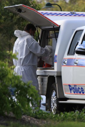 Police investigate the suspicious death of a man and a woman at a home on Matas Drive, Pimpama, on the Gold Coast.