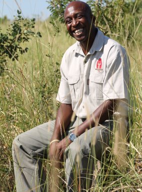 Lennox Mathebula, who educates locals on the rhino's importance.