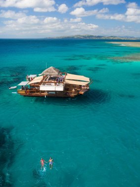 Fiji boasts one of the most incredible floating bars in the world, Cloud 9.