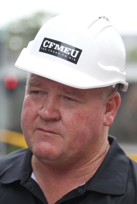 "Frustrated": CFMEU NSW secretary Brian Parker. 