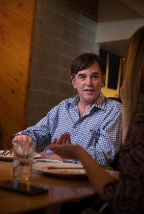 Lunch with comedian Tim Ferguson.