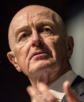 Glenn Stevens speaks at an economic conference in Brisbane on Wednesday.