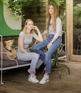 Polly, here with daughter Iggy, embraces an age-defying lifestyle.