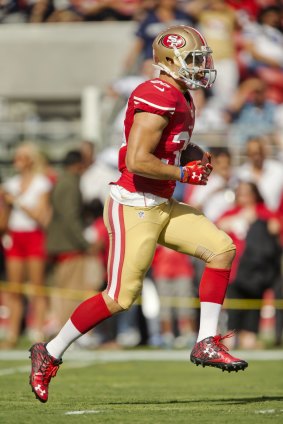 On the run: Jarryd Hayne impressed again for the 49ers against Dallas.