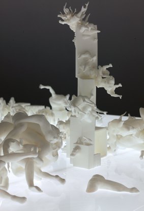 Cheng Dapeng's <i>Wonderful City</i>, 2011-2012, is a scale model of Beijing overrun by monsters, greed and overdevelopment.